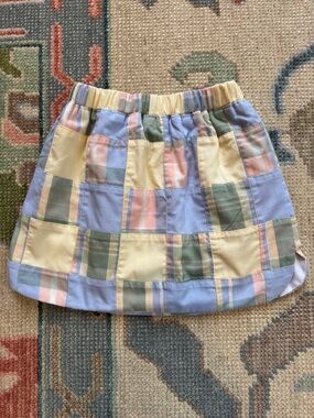 TBBC Pastel Patchwork Skirt in Blue, Yellow, Pink, Green